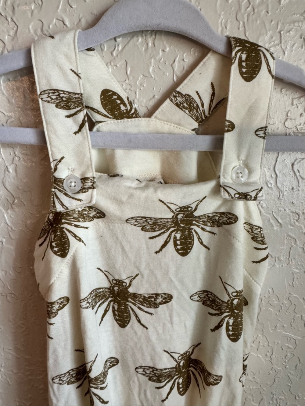 Kate Quinn Bee Print Bamboo Bubble Romper Gender Neutral - Size 6–12 Months - Picture 3 of 7